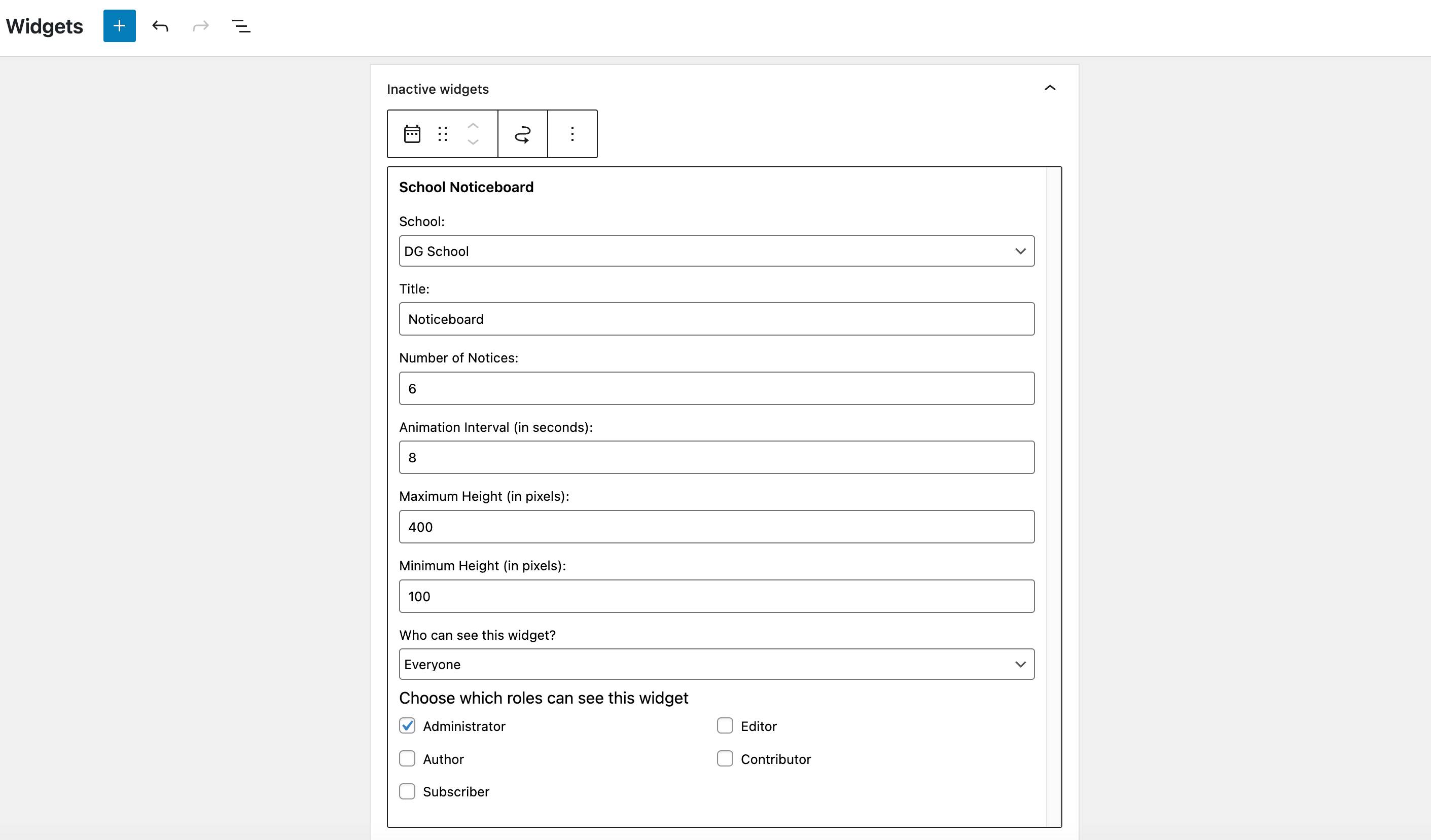 Add Noticeboard and Widget
